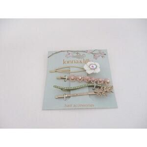2029 NWT Lonna & Lilly 4-Pc. Gold-Tone Victorian Accessory & Bead Bobby Pin Set